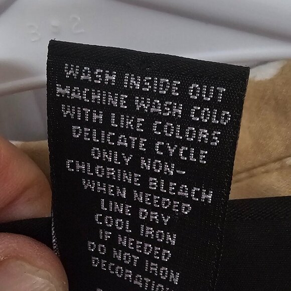 Lane Bryant Tan White Polka Dot Blouse Beaded Button-Down 16 - Picture 11 of 12